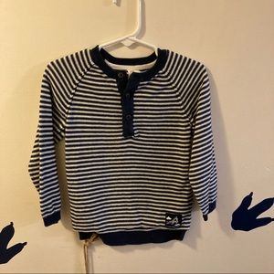 H&M Toddler Boys Striped Henley Long Sleeve Size 2T